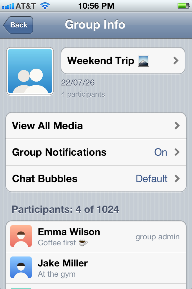Group info