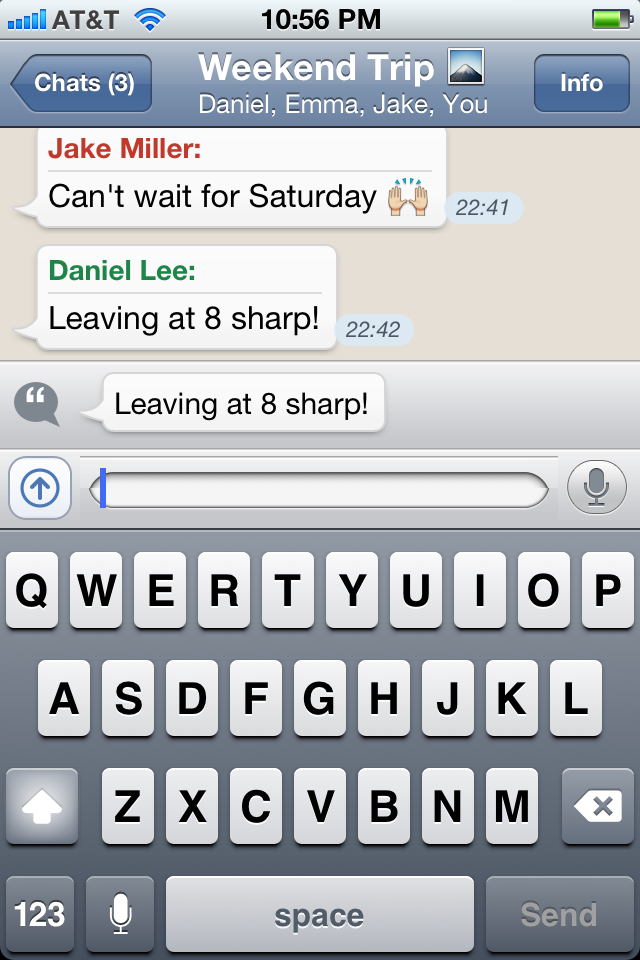 Replying with the attachments bar